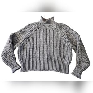 H&M Chunky Knit Mock Neck Sweater